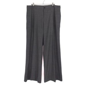 LAUREN RALPH LAUREN Gray Wool Blend Wide-Leg Lined Dress Pants Trousers Size 10